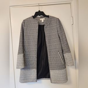 Textured Black and White Coat